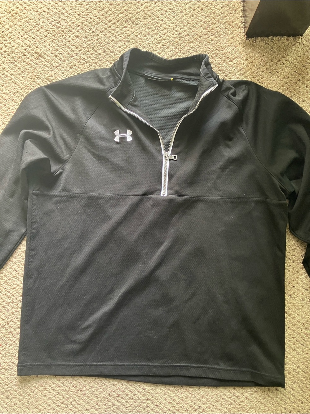 Under Armour Black Lightweight Quarter-Zip Shirt Jacket